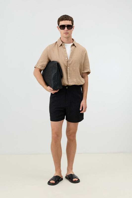 Antioch Men's Textured Linen-Blend Shorts