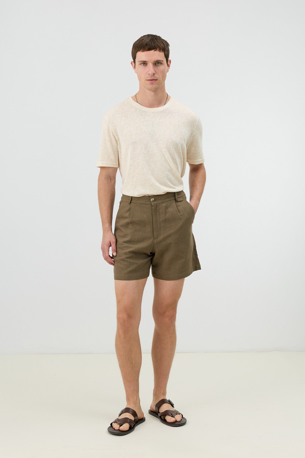 Antioch Men's Textured Linen-Blend Shorts