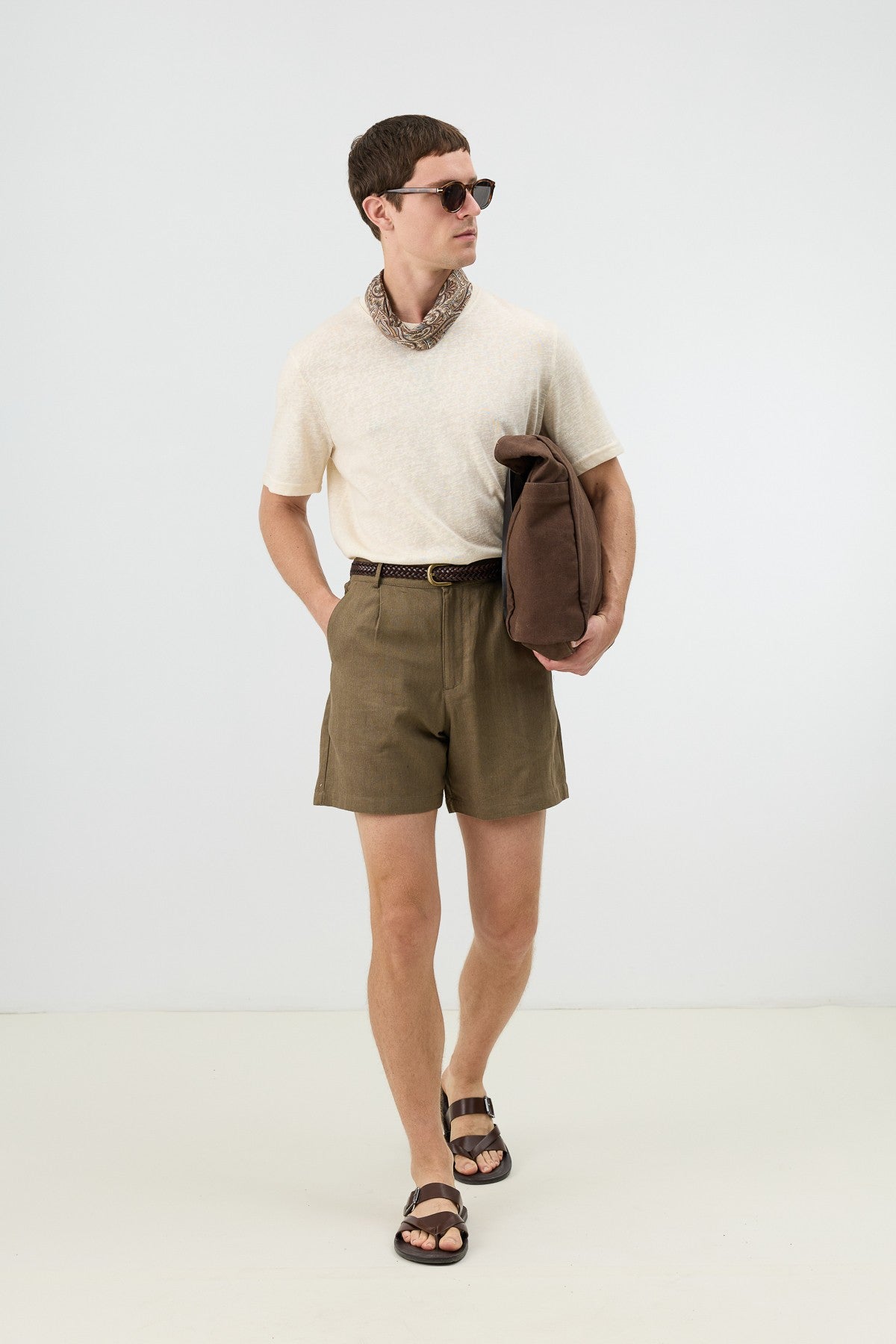 Antioch Men's Textured Linen-Blend Shorts