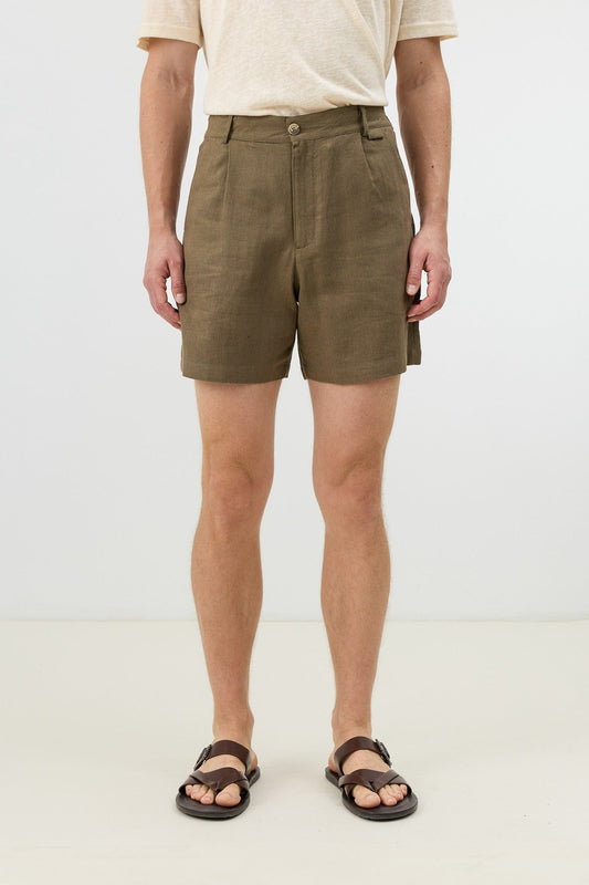 Antioch Men's Textured Linen-Blend Shorts