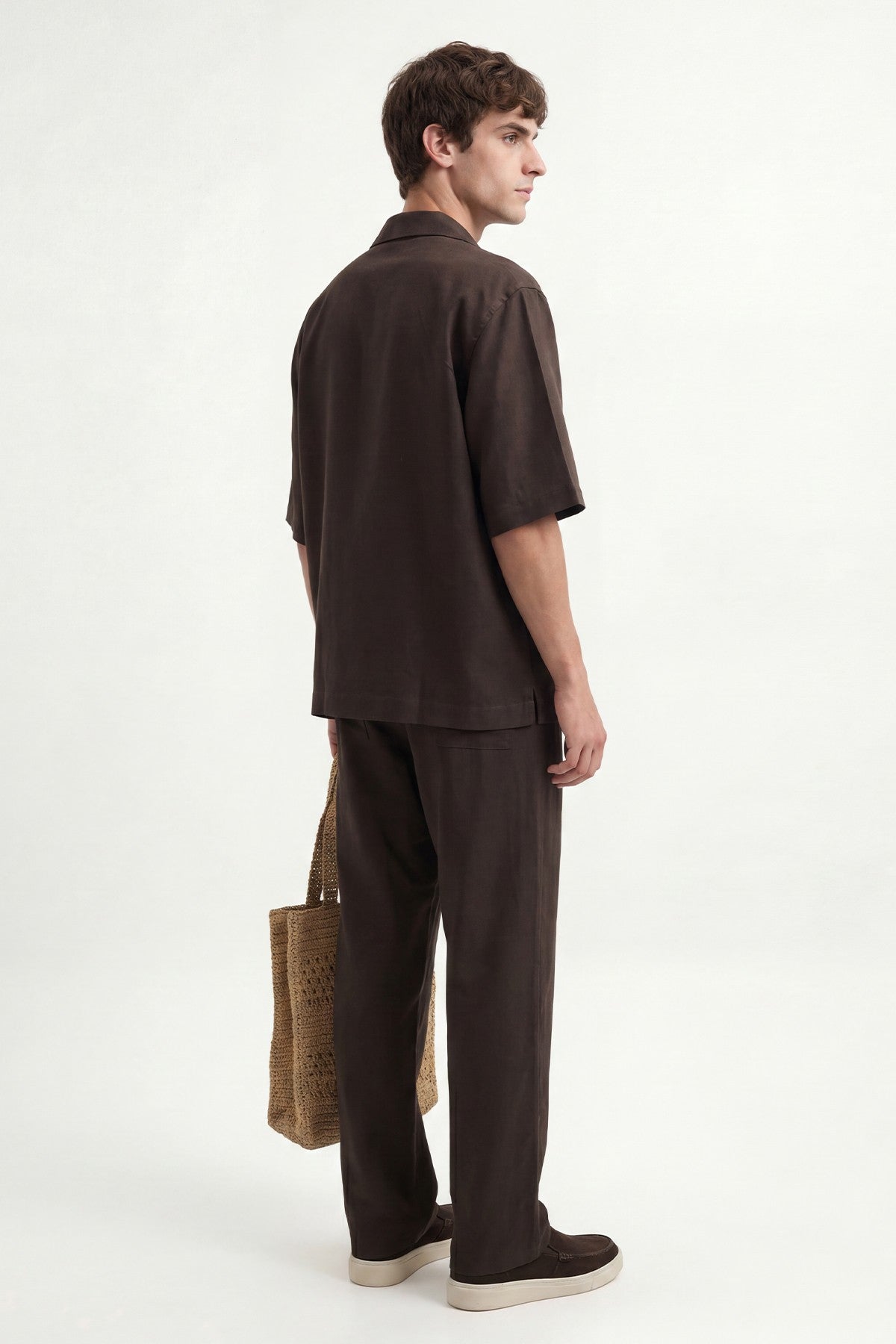 Antioch Men's Linen-Blend Waistband-Elasticated Pants