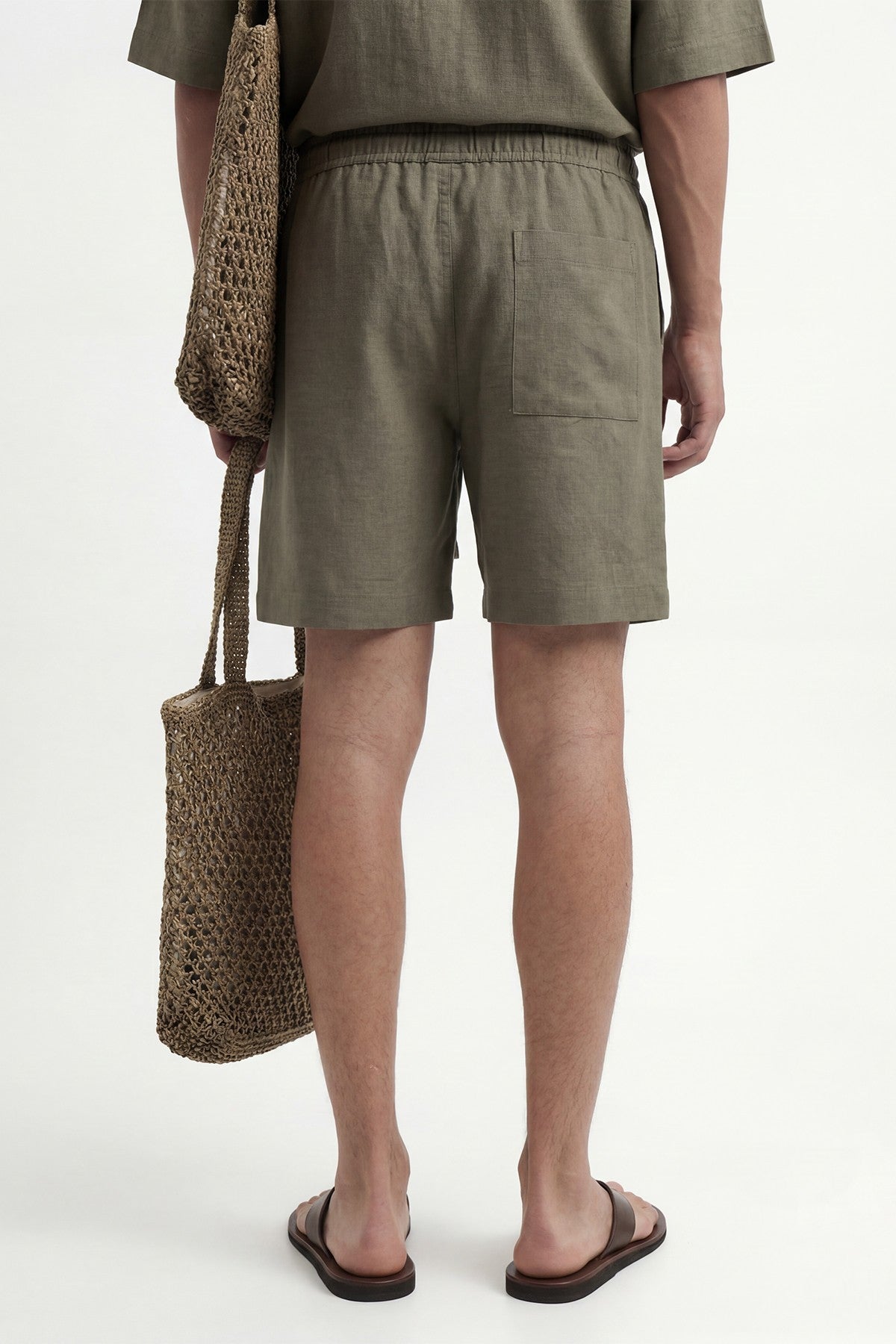Men's Linen-Blend Bermuda Shorts