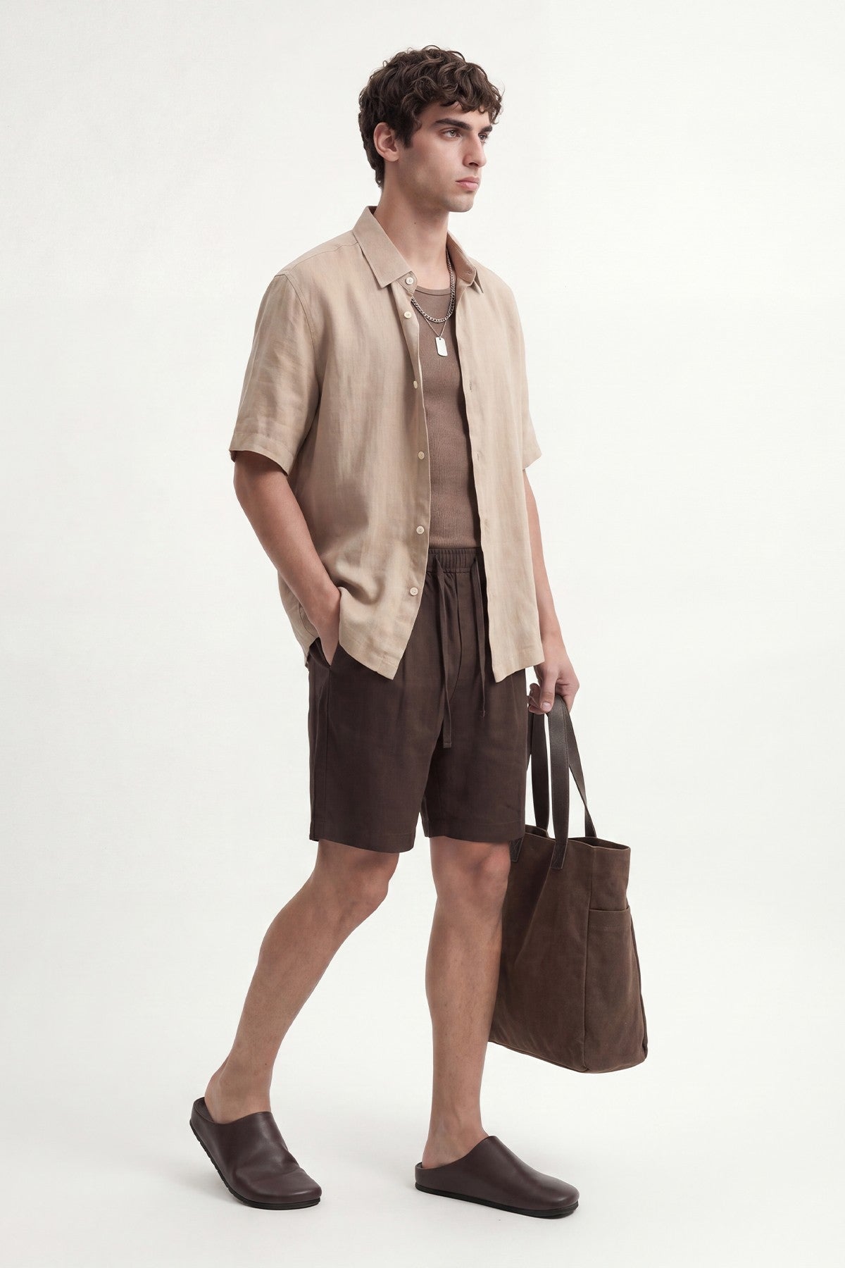 Antioch Linen-Blend Bermuda Shorts for Men