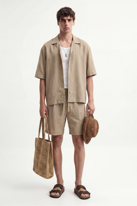 Antioch Linen-Blend Bermuda Shorts for Men