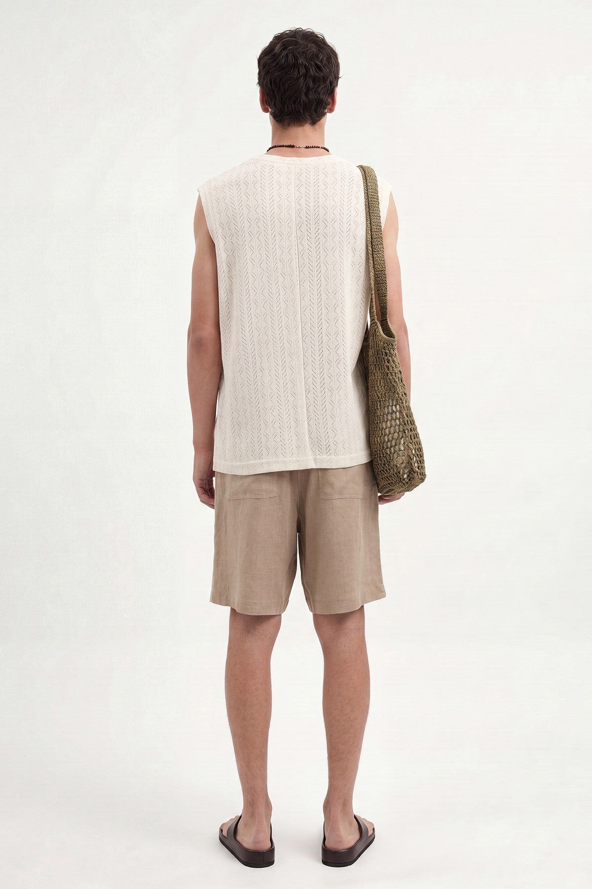 Linen-Blend Shorts with a Belt