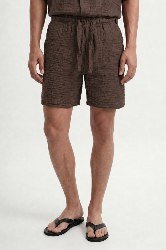 Men's Shorts with a Wrinkled Look