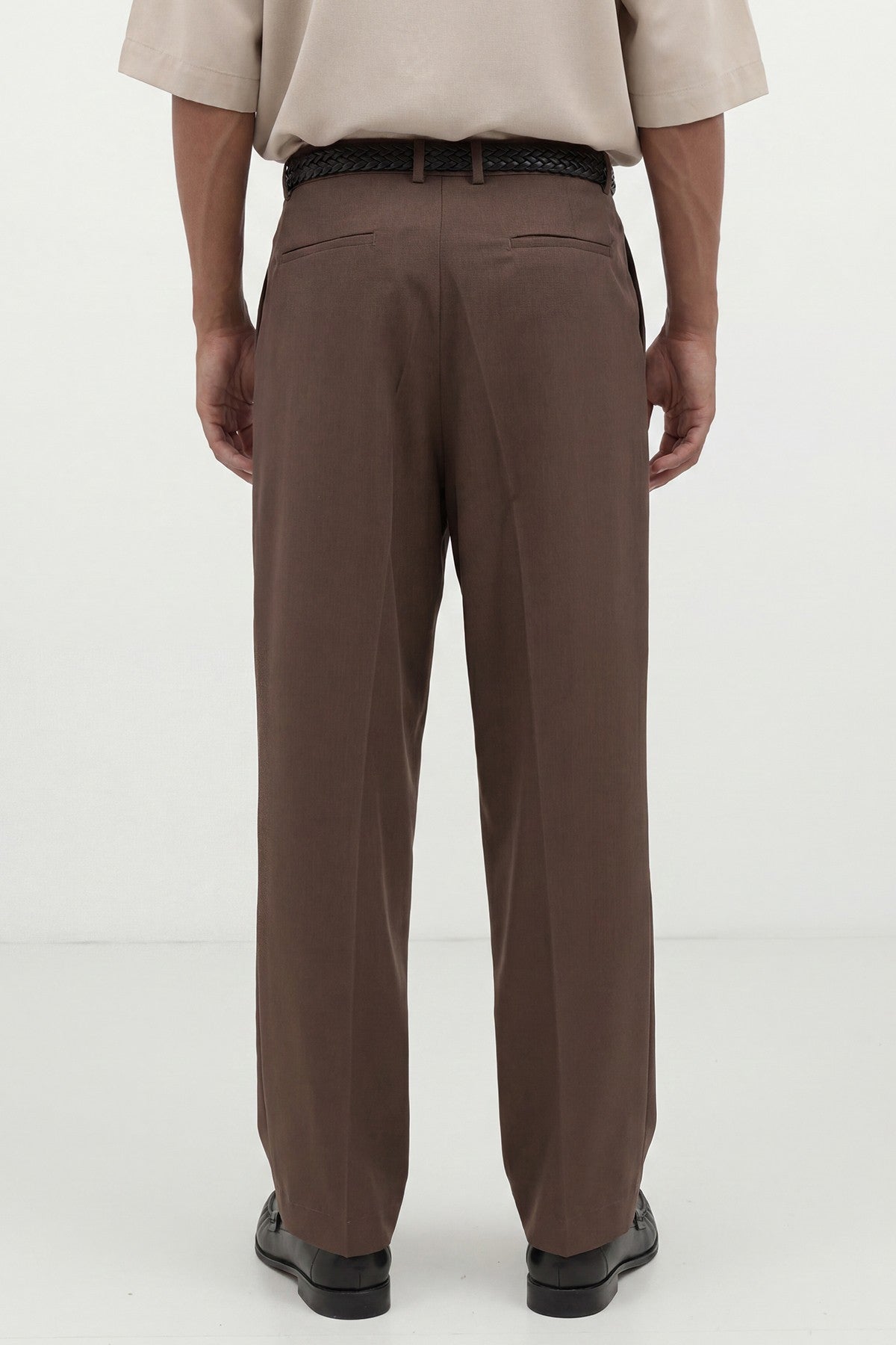 Pleated Relaxed-Fit Men's Pants