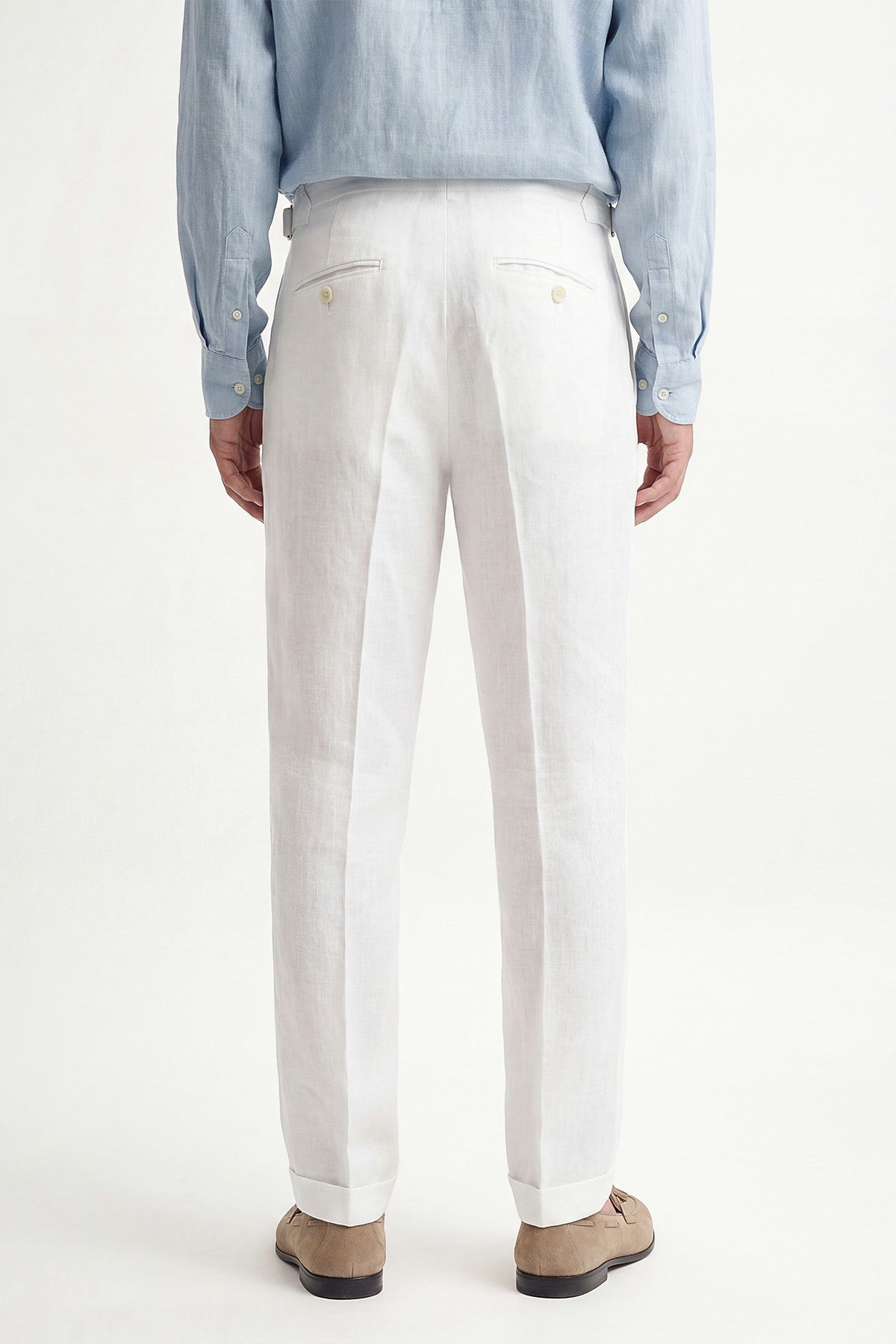 100% Linen Pants with Bow Detail