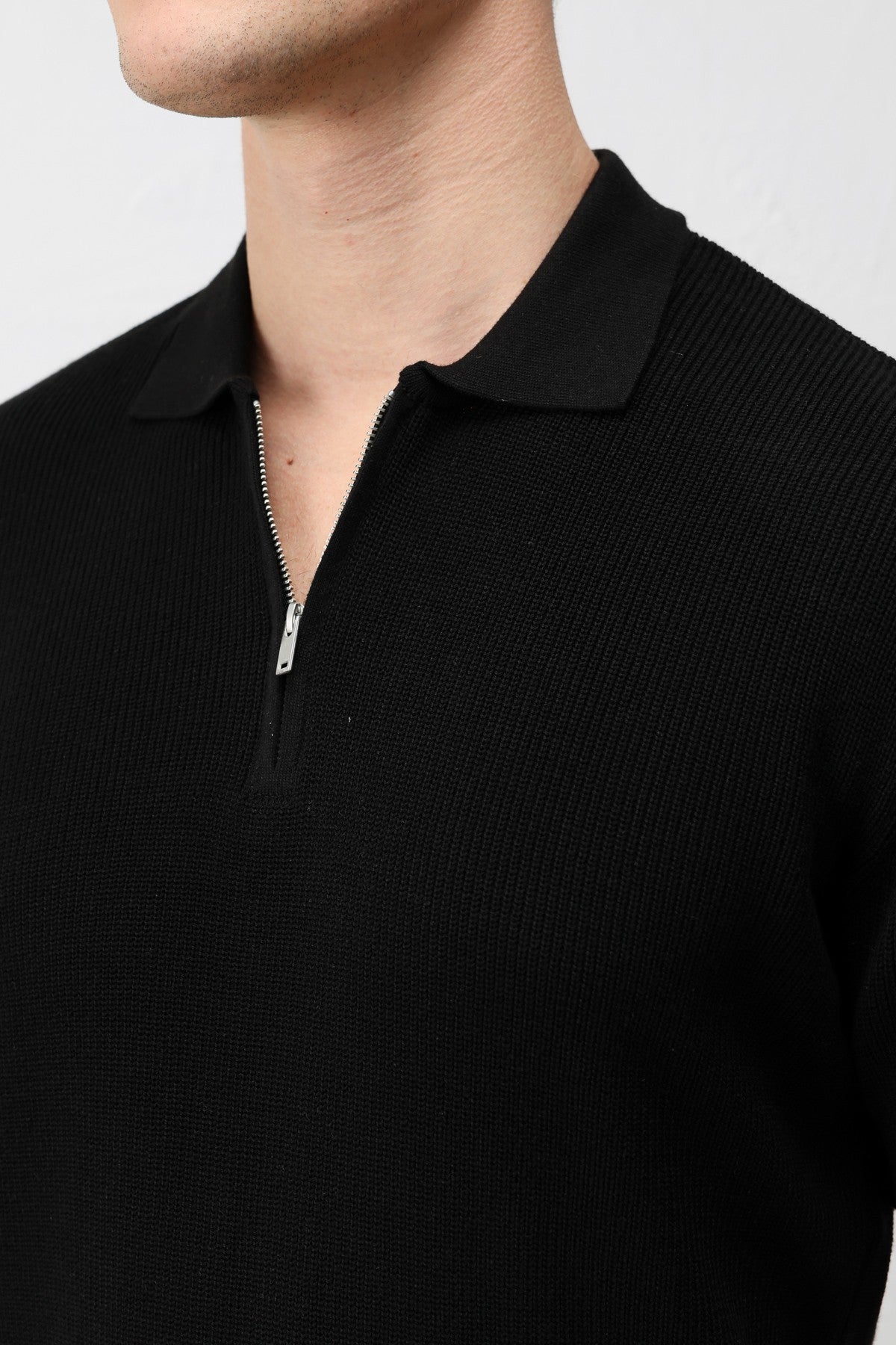 Antioch Comfort Slim Men's Zipper-Front Knit T-Shirt