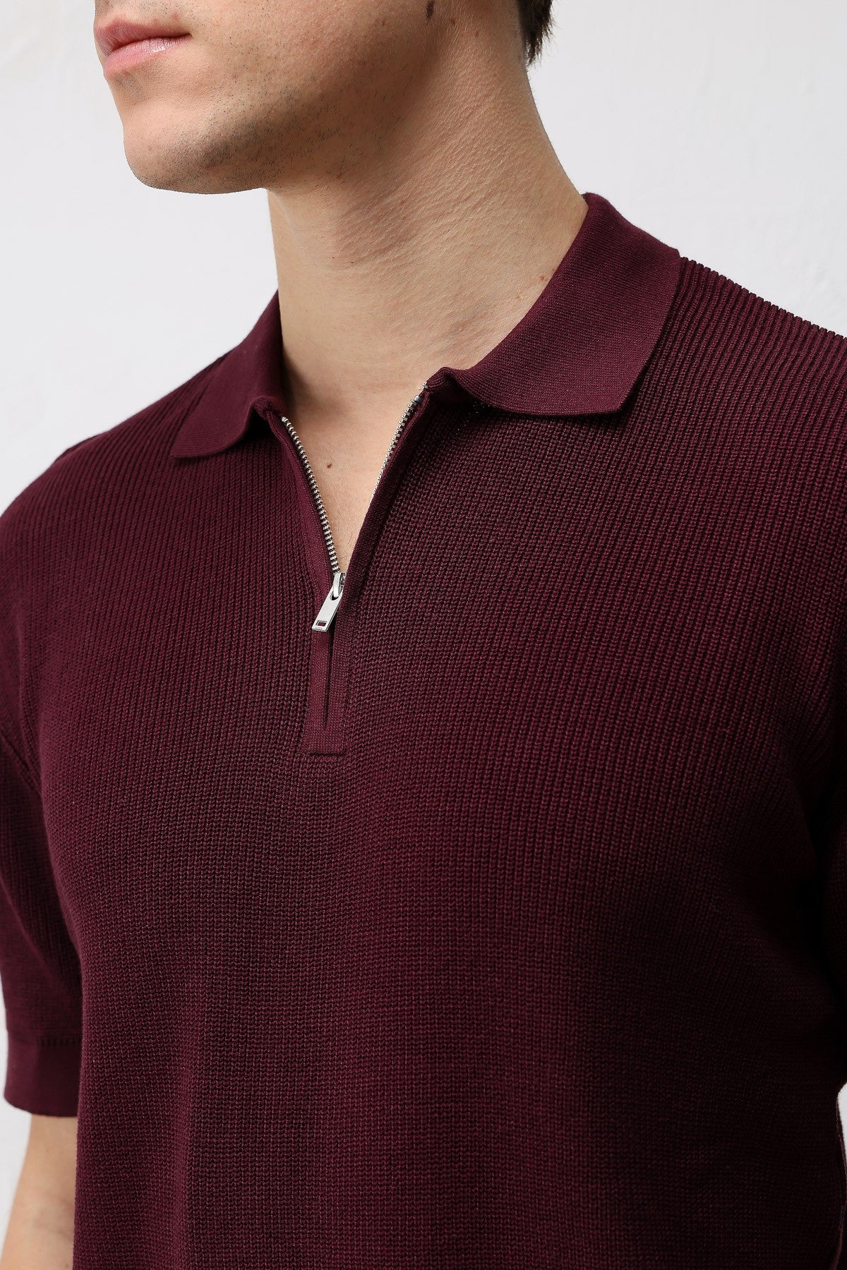 Antioch Comfort Slim Men's Zipper-Front Knit T-Shirt
