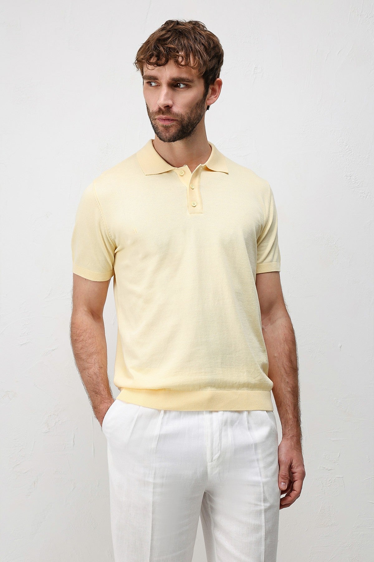 Antioch Comfort Slim Polo-Neck Men's Knit T-Shirt