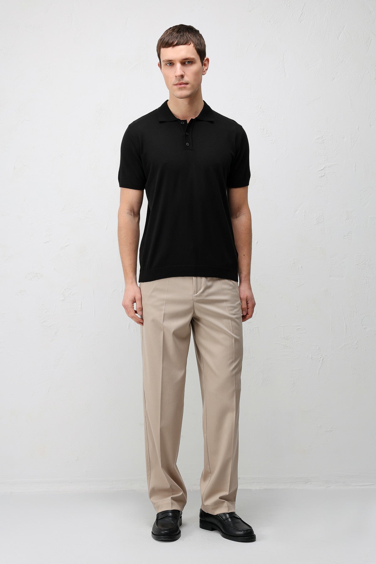 Antioch Comfort Slim Polo-Neck Men's Knit T-Shirt