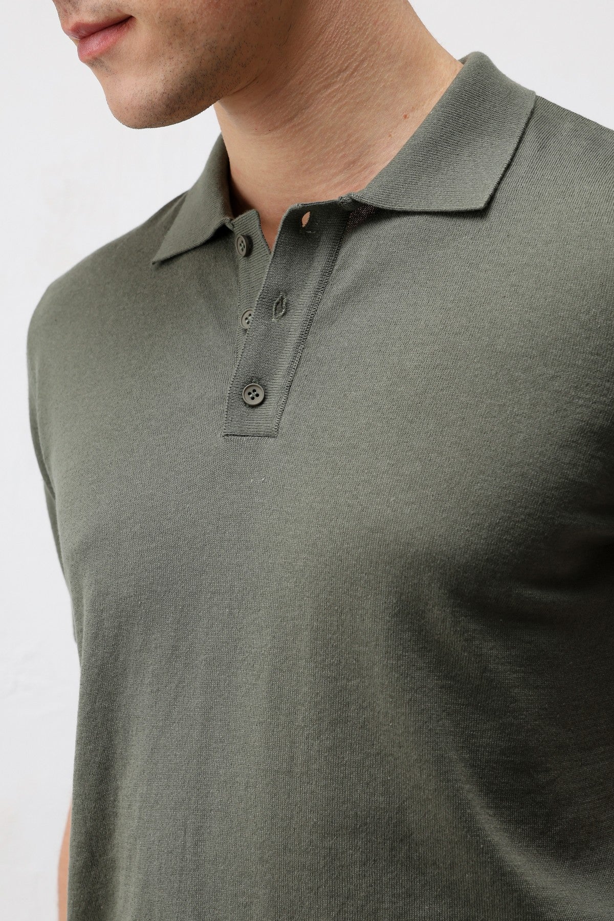 Antioch Comfort Slim Polo-Neck Men's Knit T-Shirt