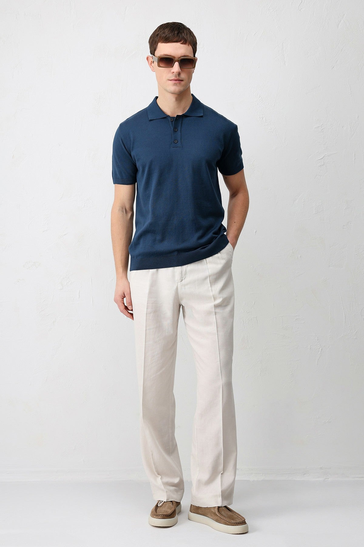 Antioch Comfort Slim Polo-Neck Men's Knit T-Shirt
