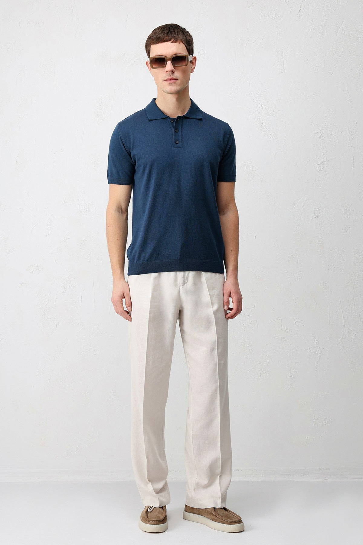 Antioch Comfort Slim Polo-Neck Men's Knit T-Shirt