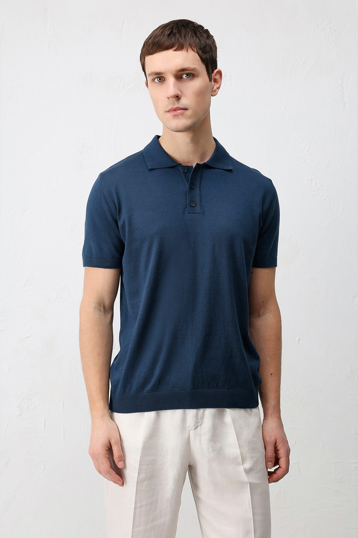 Antioch Comfort Slim Polo-Neck Men's Knit T-Shirt
