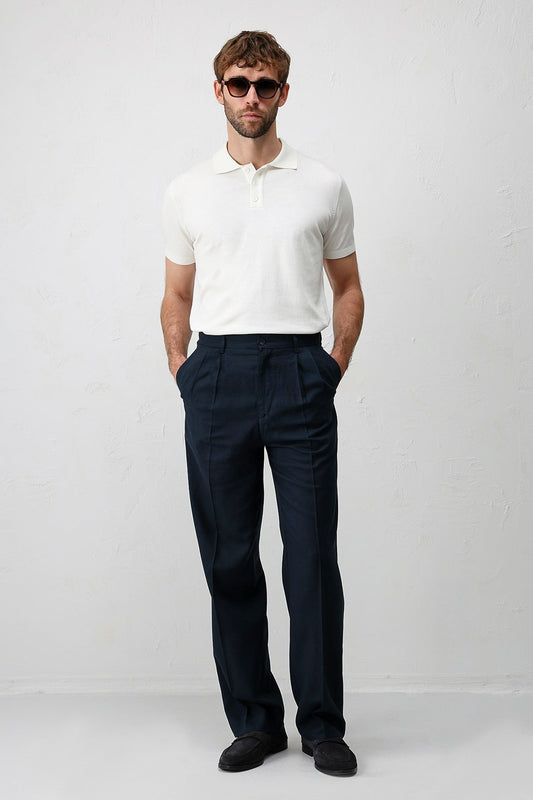 Antioch Comfort Slim Polo-Neck Men's Knit T-Shirt