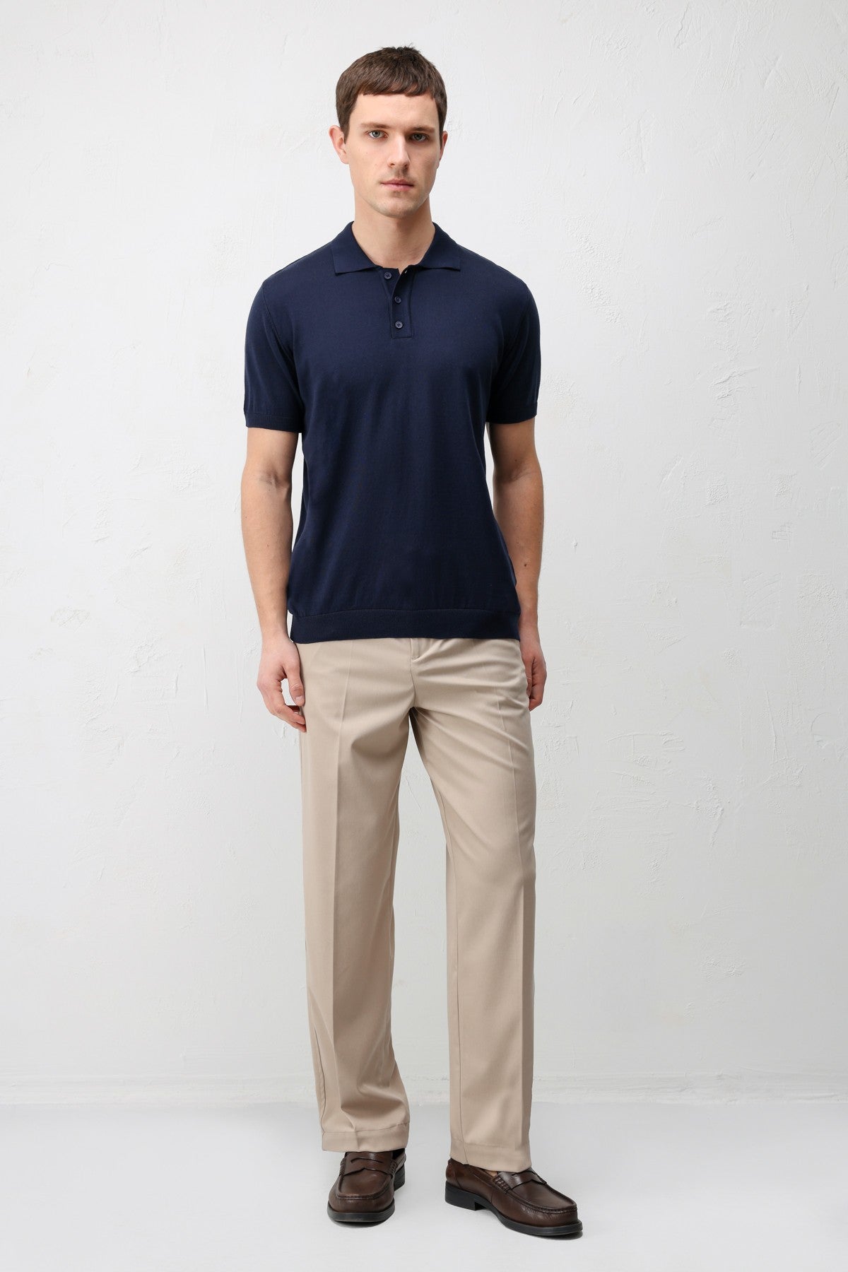 Antioch Comfort Slim Polo-Neck Men's Knit T-Shirt