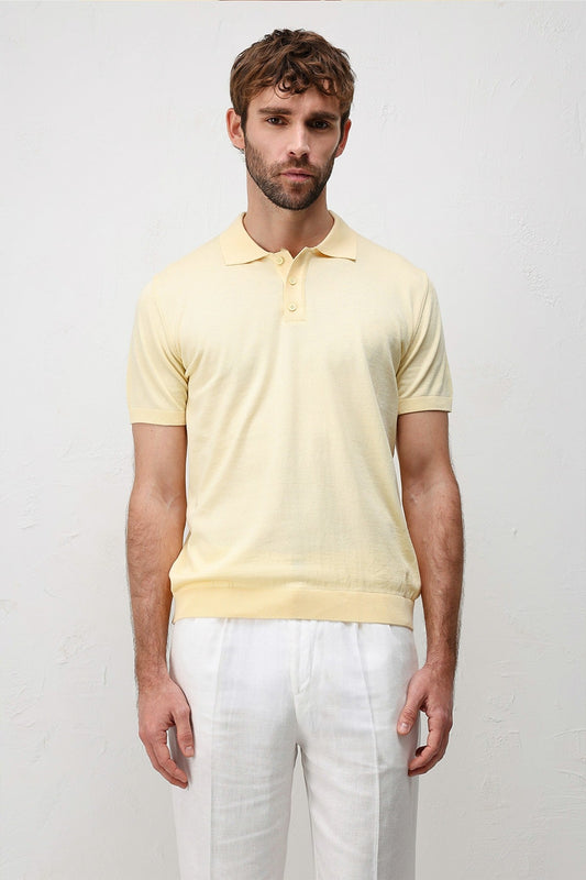 Antioch Comfort Slim Polo-Neck Men's Knit T-Shirt