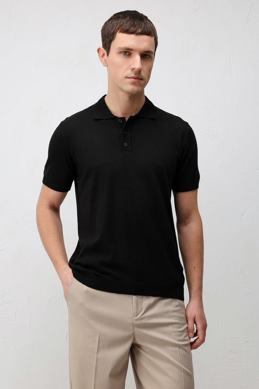Antioch Comfort Slim Polo-Neck Men's Knit T-Shirt