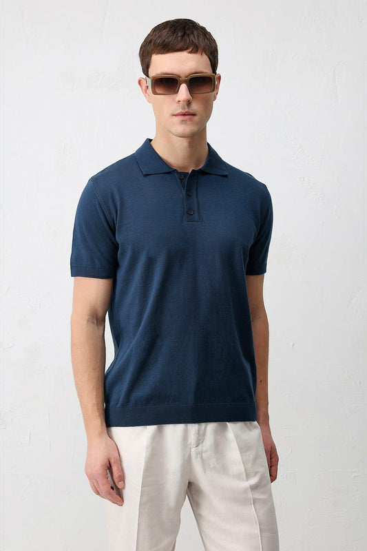 Antioch Comfort Slim Polo-Neck Men's Knit T-Shirt