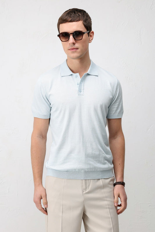 Antioch Comfort Slim Polo-Neck Men's Knit T-Shirt