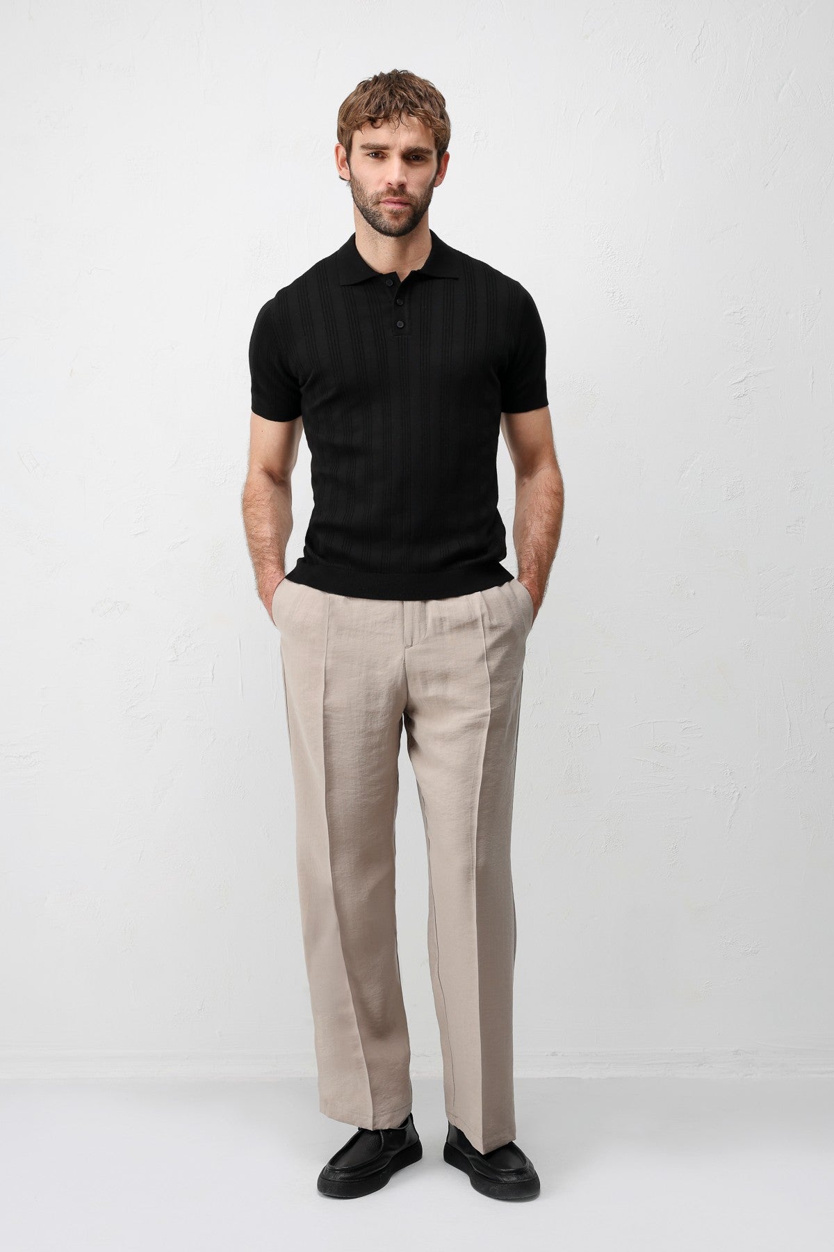 Antioch Textured Knit Men's Polo T-Shirt
