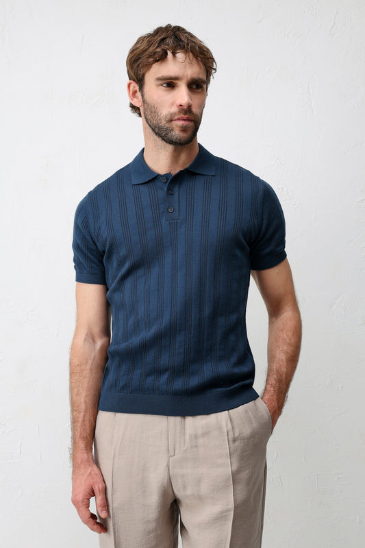 Antioch Textured Knit Men's Polo T-Shirt