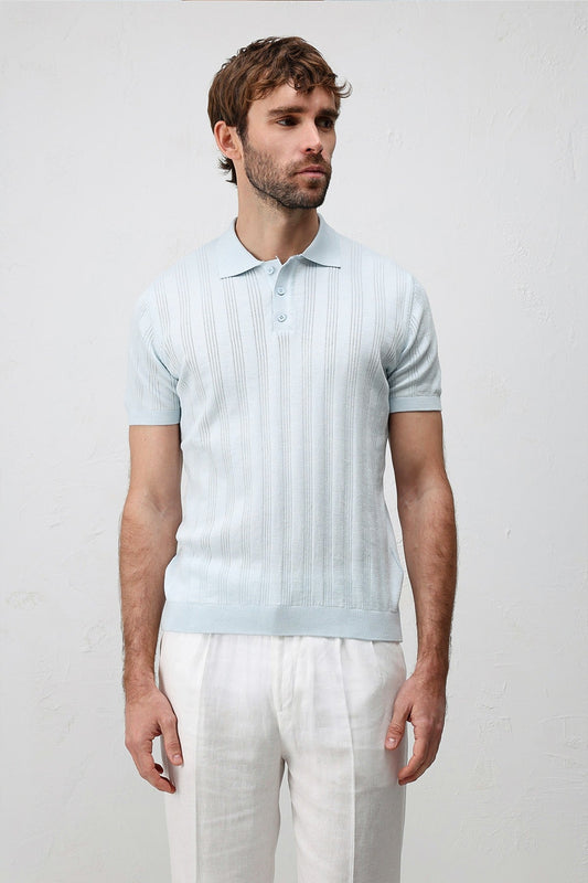 Antioch Textured Knit Men's Polo T-Shirt