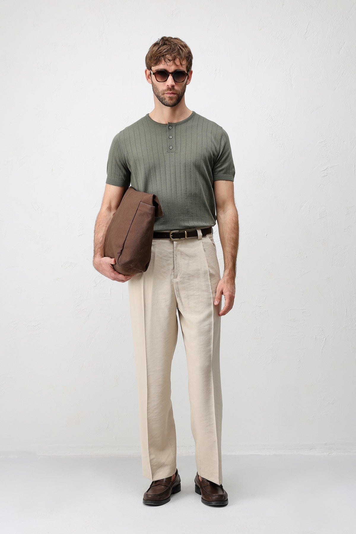 Textured Men's Knit T-Shirt