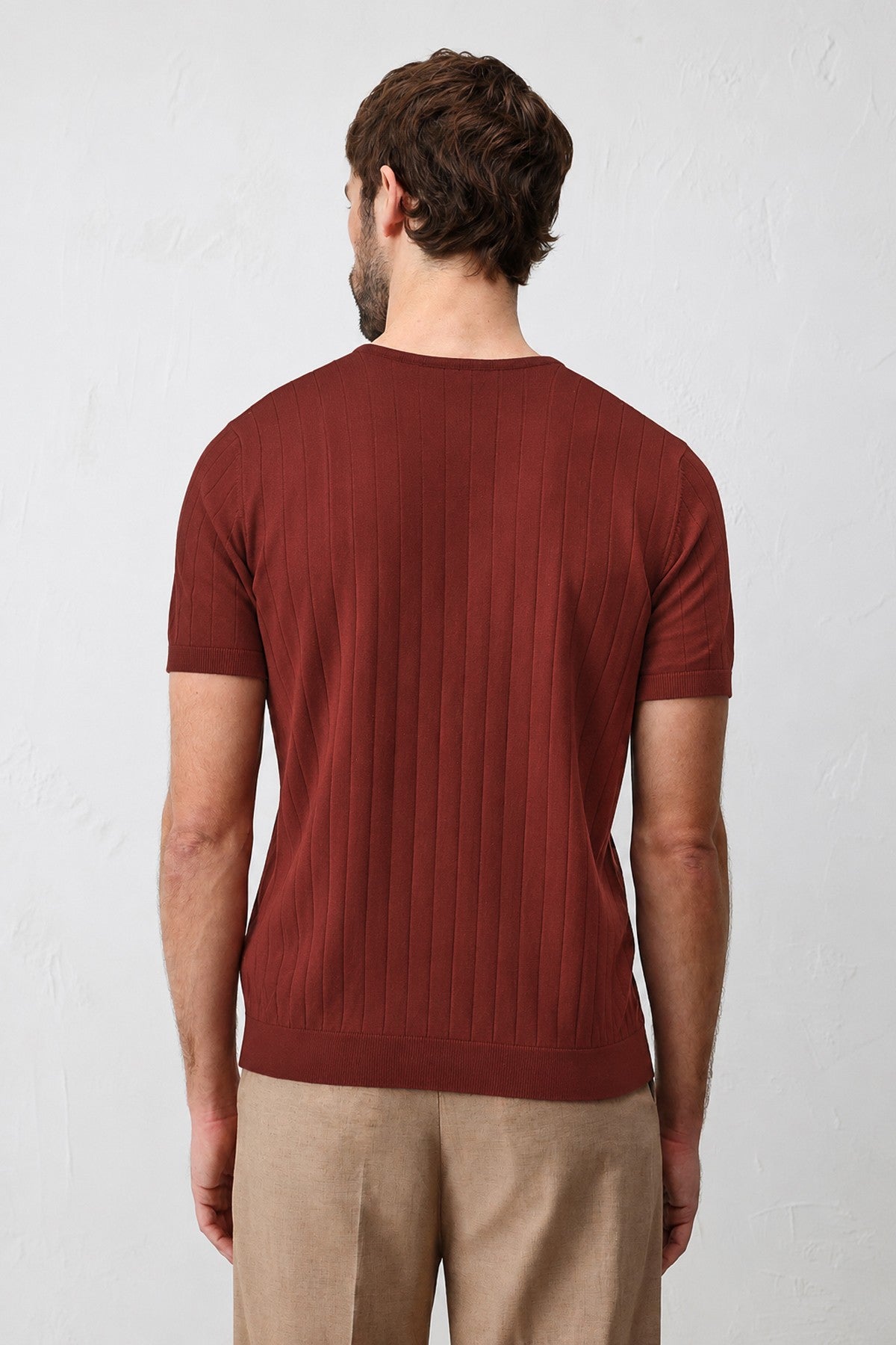 Textured Men's Knit T-Shirt