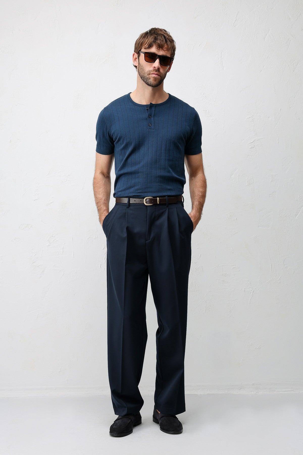 Textured Men's Knit T-Shirt