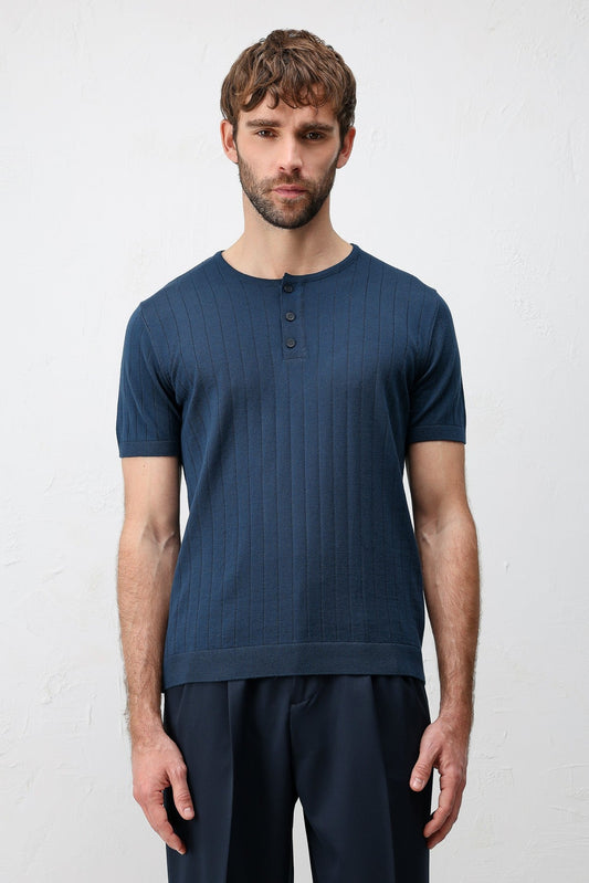 Textured Men's Knit T-Shirt