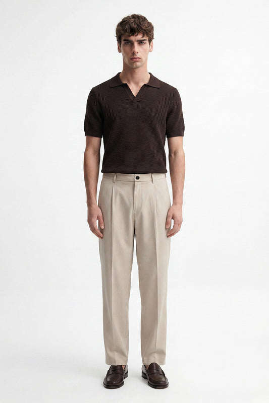 Antioch Textured Polo-Neck Men's T-Shirt