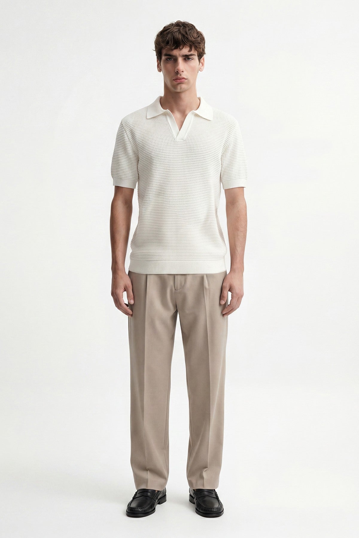 Antioch Textured Polo-Neck Men's T-Shirt