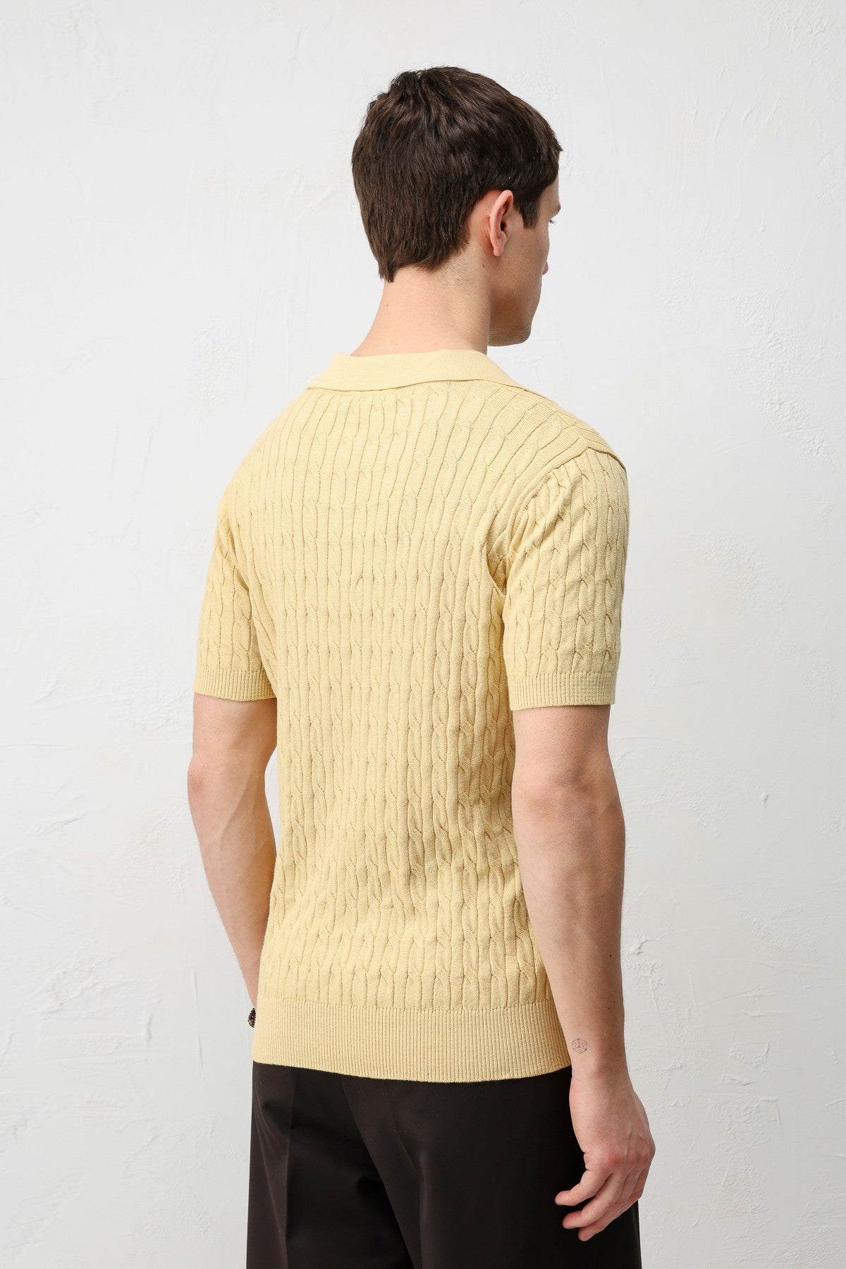 Textured Knitted Men's Knit T-Shirt