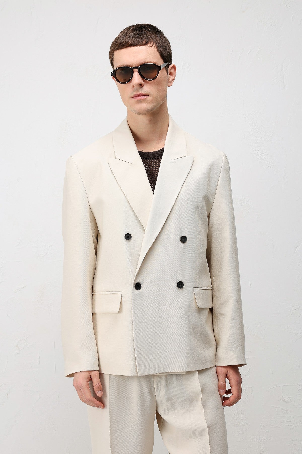 Men's Relaxed-Fit Blazer Jacket in a Modal Blend