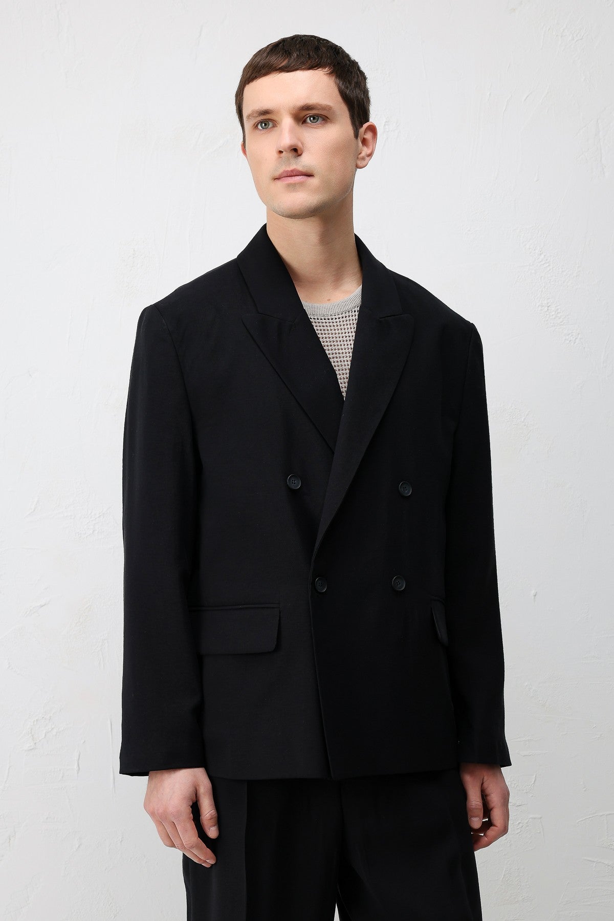 Men's Relaxed-Fit Blazer Jacket in a Modal Blend