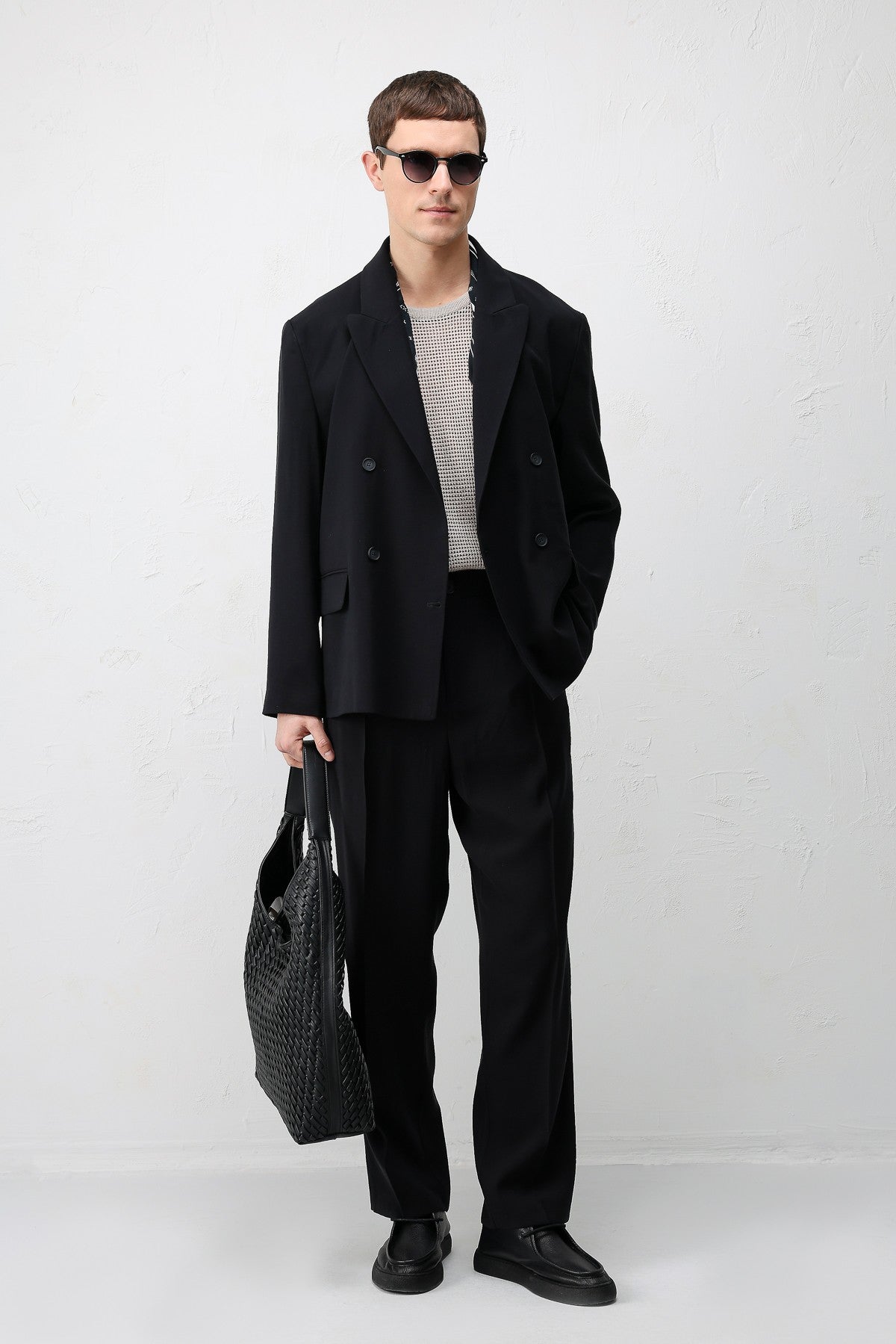 Men's Relaxed-Fit Blazer Jacket in a Modal Blend