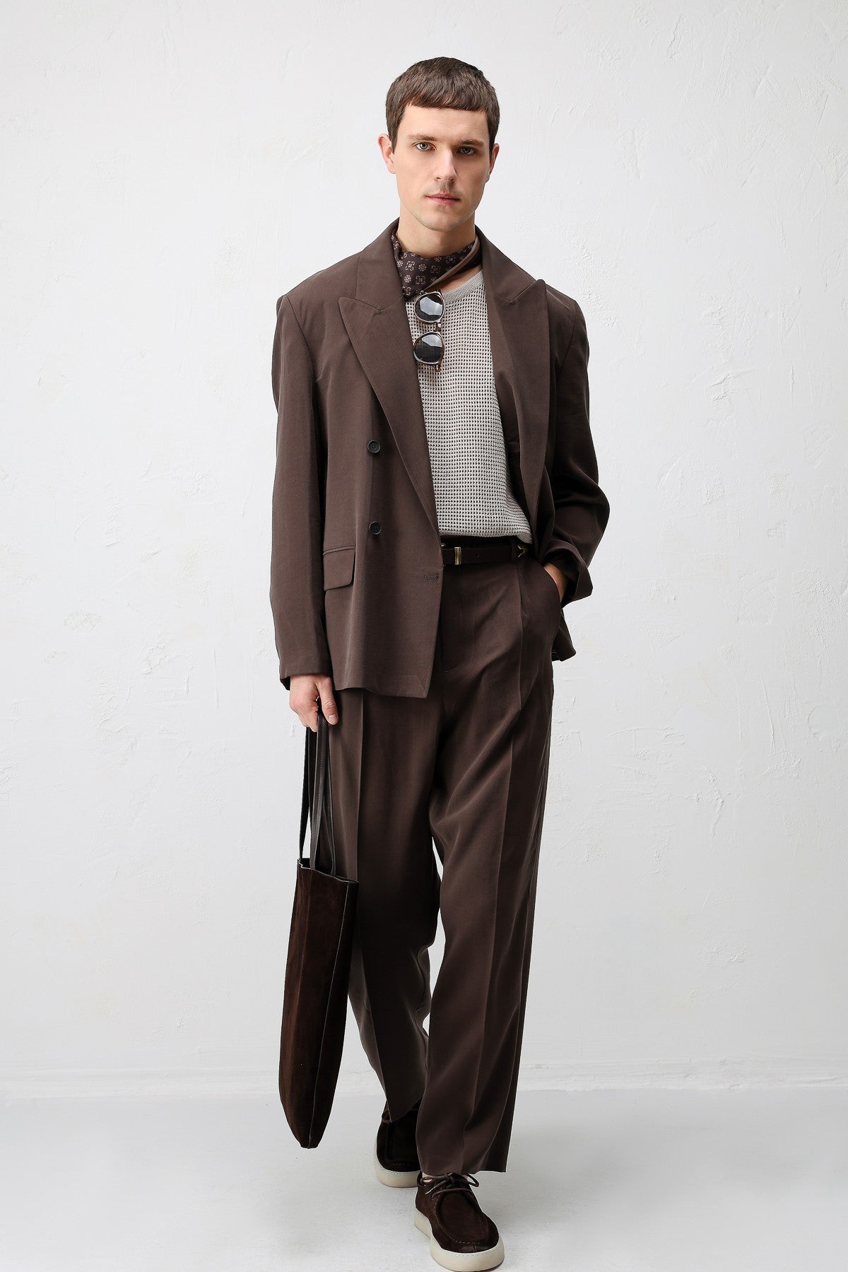 Men's Relaxed-Fit Blazer Jacket in a Modal Blend