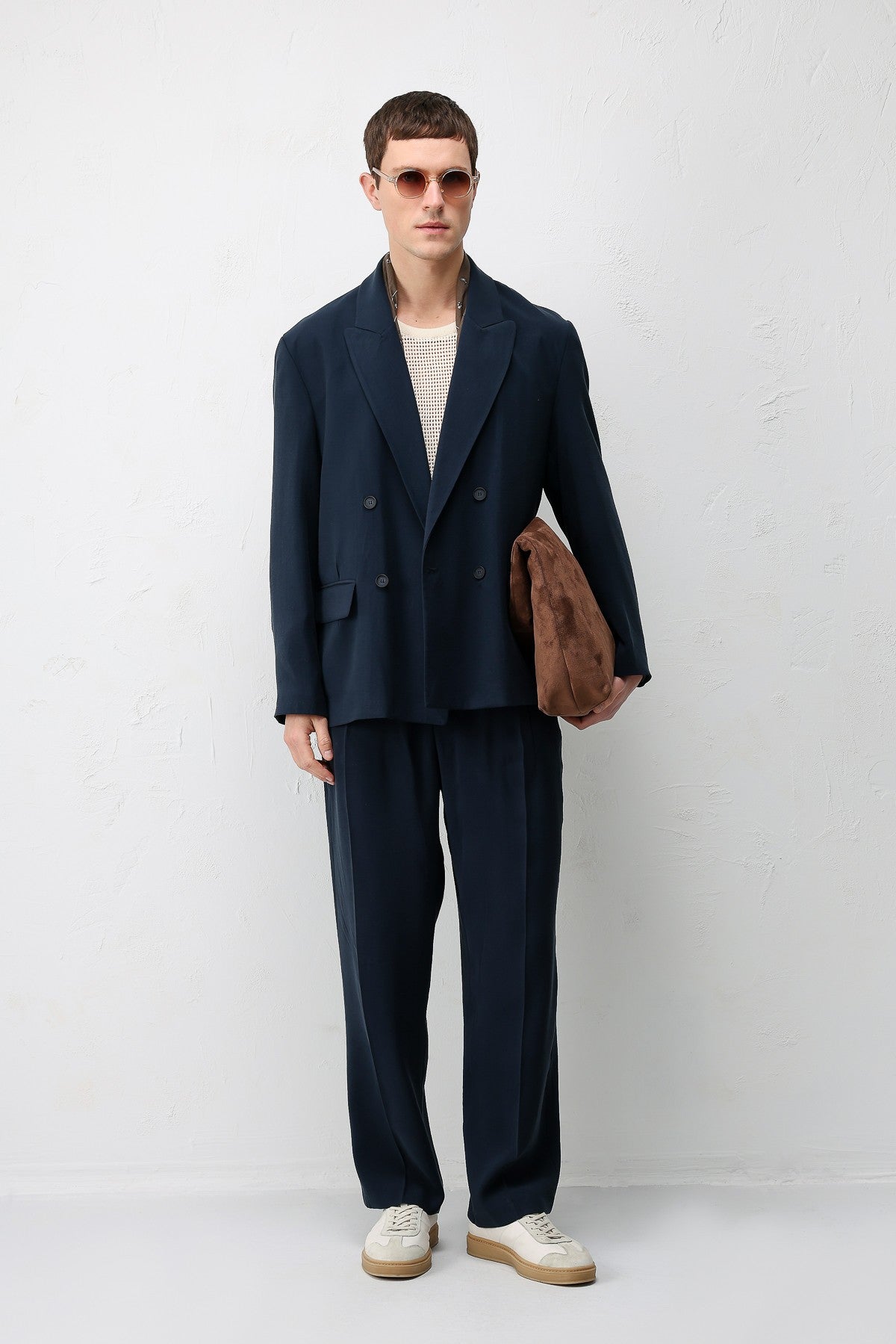 Men's Relaxed-Fit Blazer Jacket in a Modal Blend