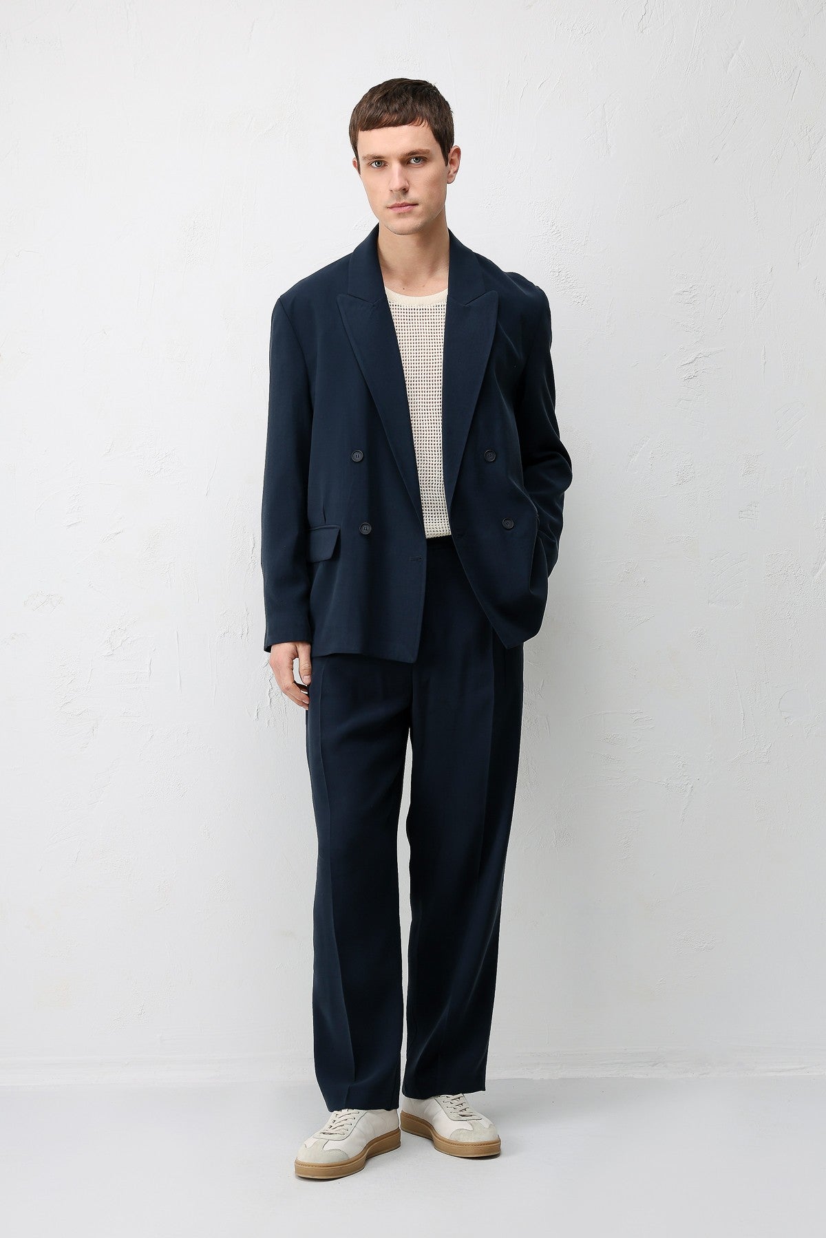 Men's Relaxed-Fit Blazer Jacket in a Modal Blend