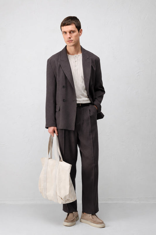 Men's Relaxed-Fit Blazer Jacket in a Modal Blend