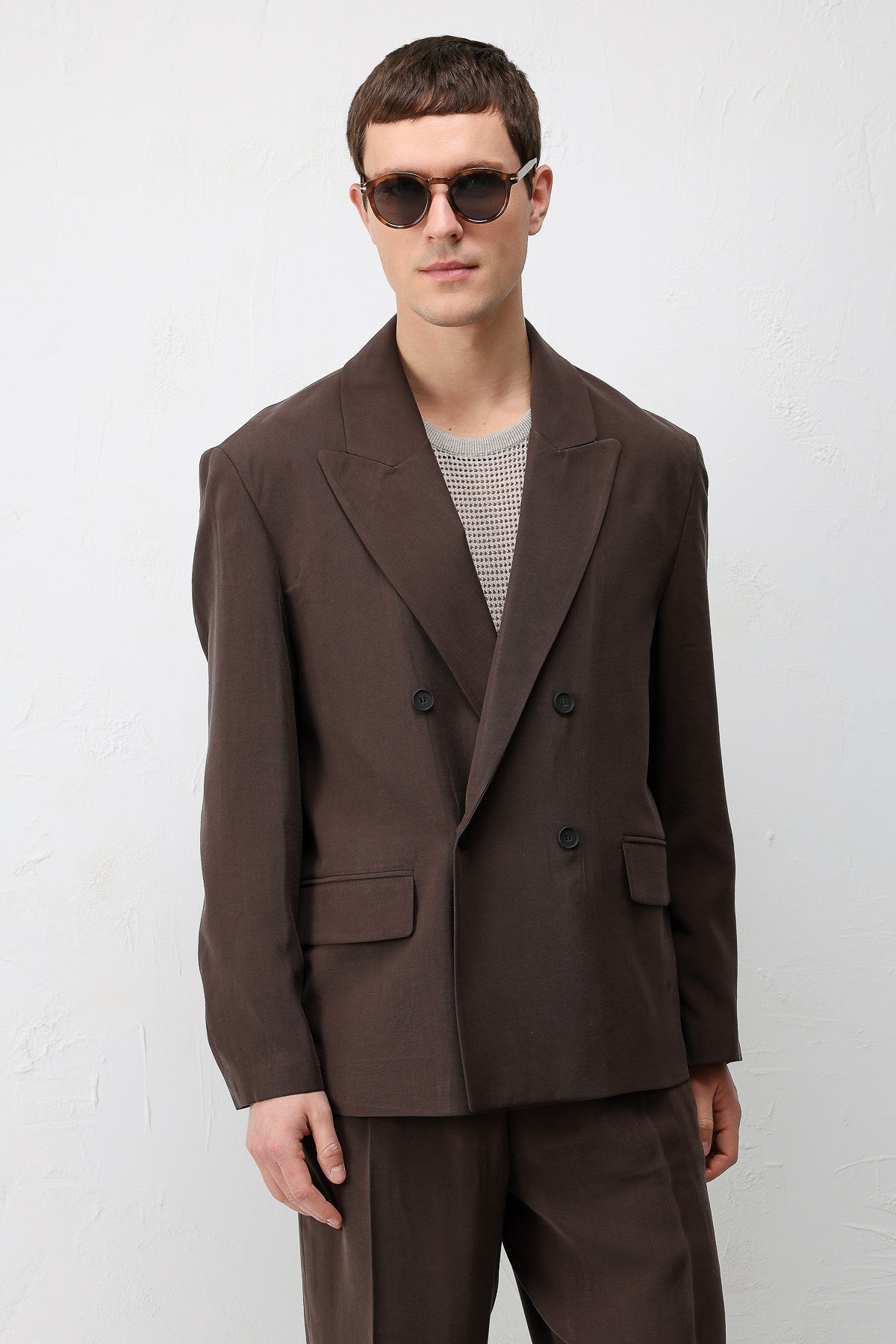 Men's Relaxed-Fit Blazer Jacket in a Modal Blend