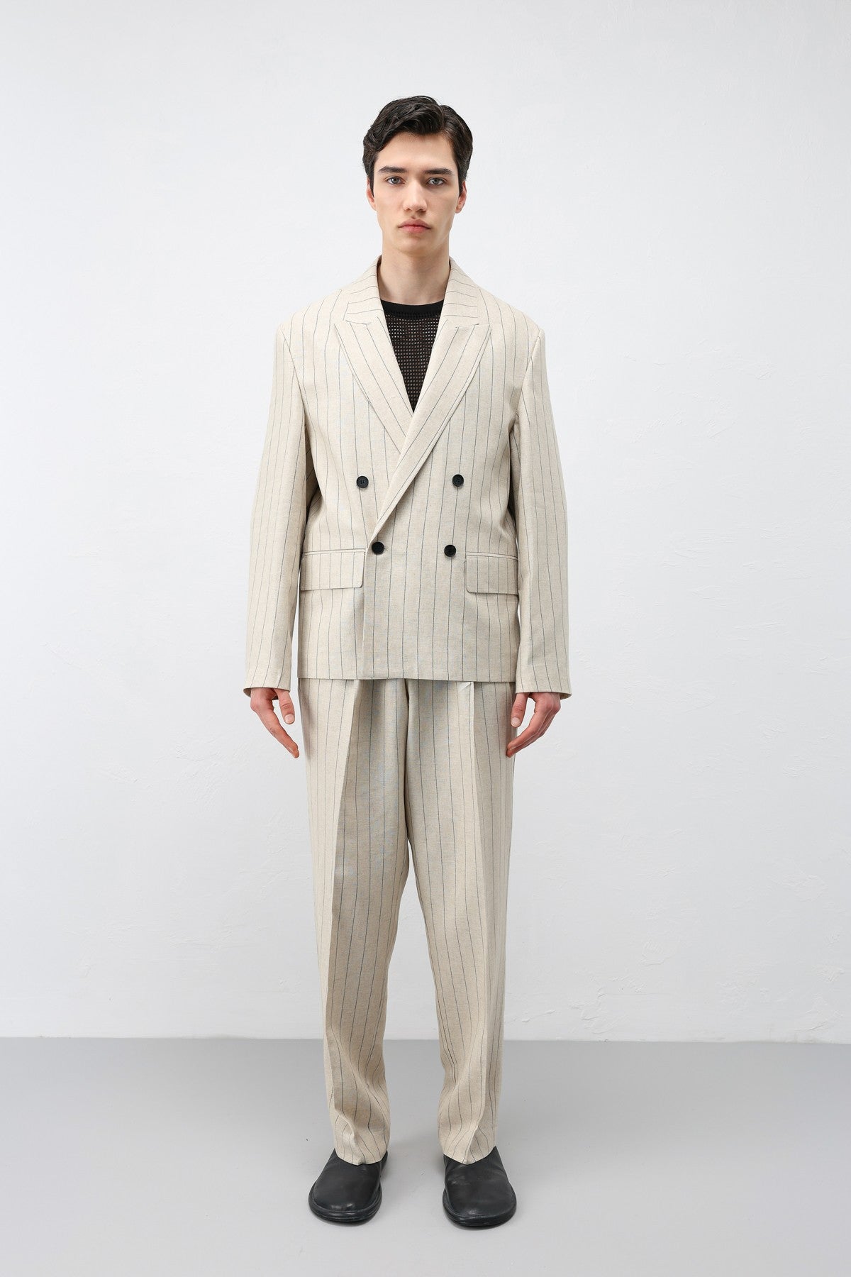 Antioch Linen-Blend Striped Men's Blazer Jacket