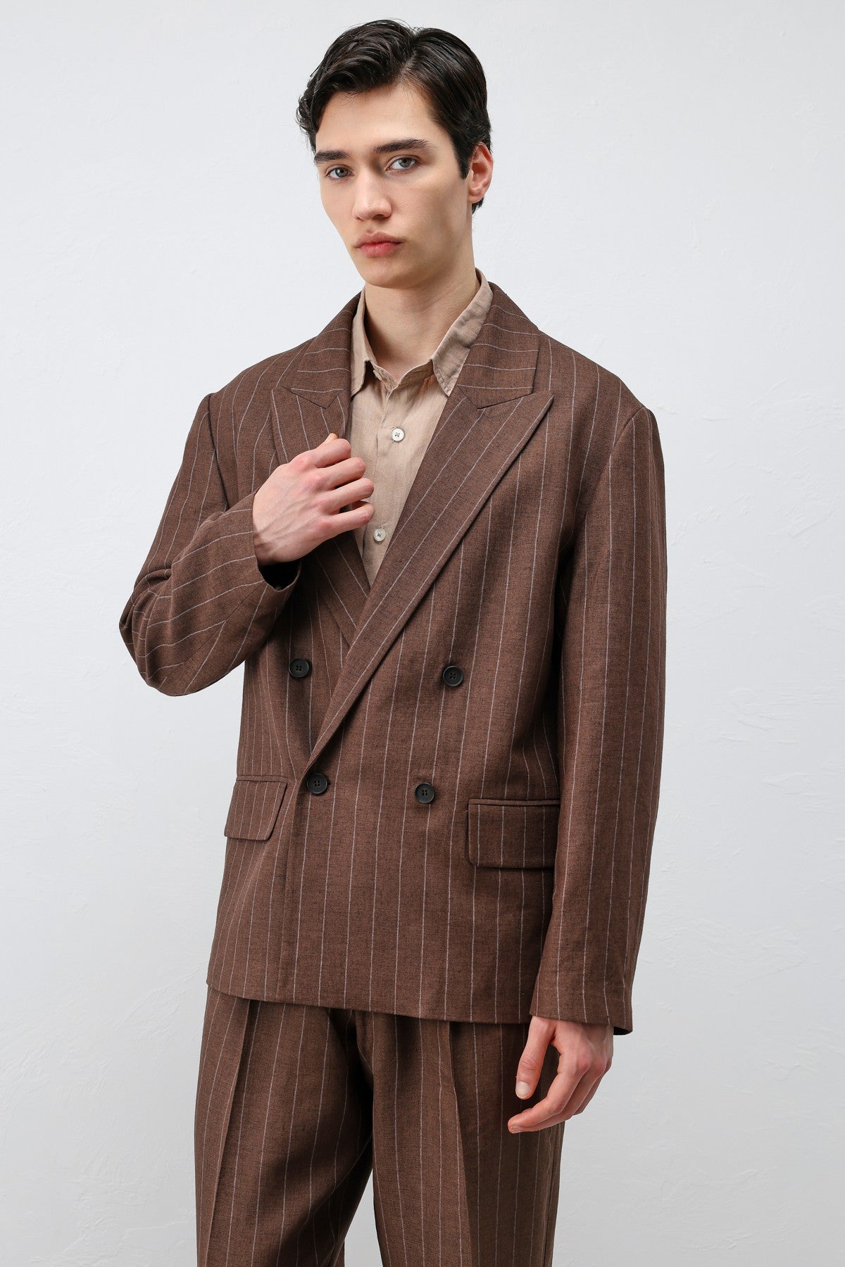 Antioch Linen-Blend Striped Men's Blazer Jacket