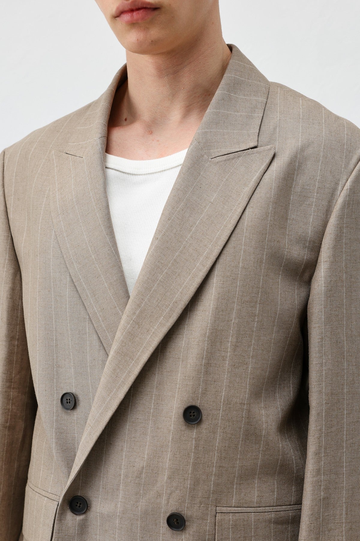 Antioch Linen-Blend Striped Men's Blazer Jacket