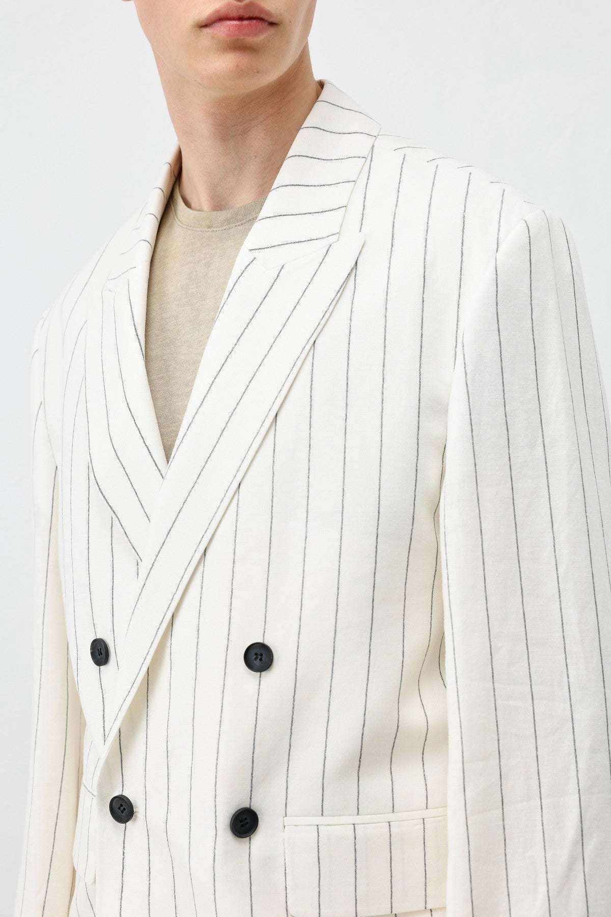 Antioch Linen-Blend Striped Men's Blazer Jacket