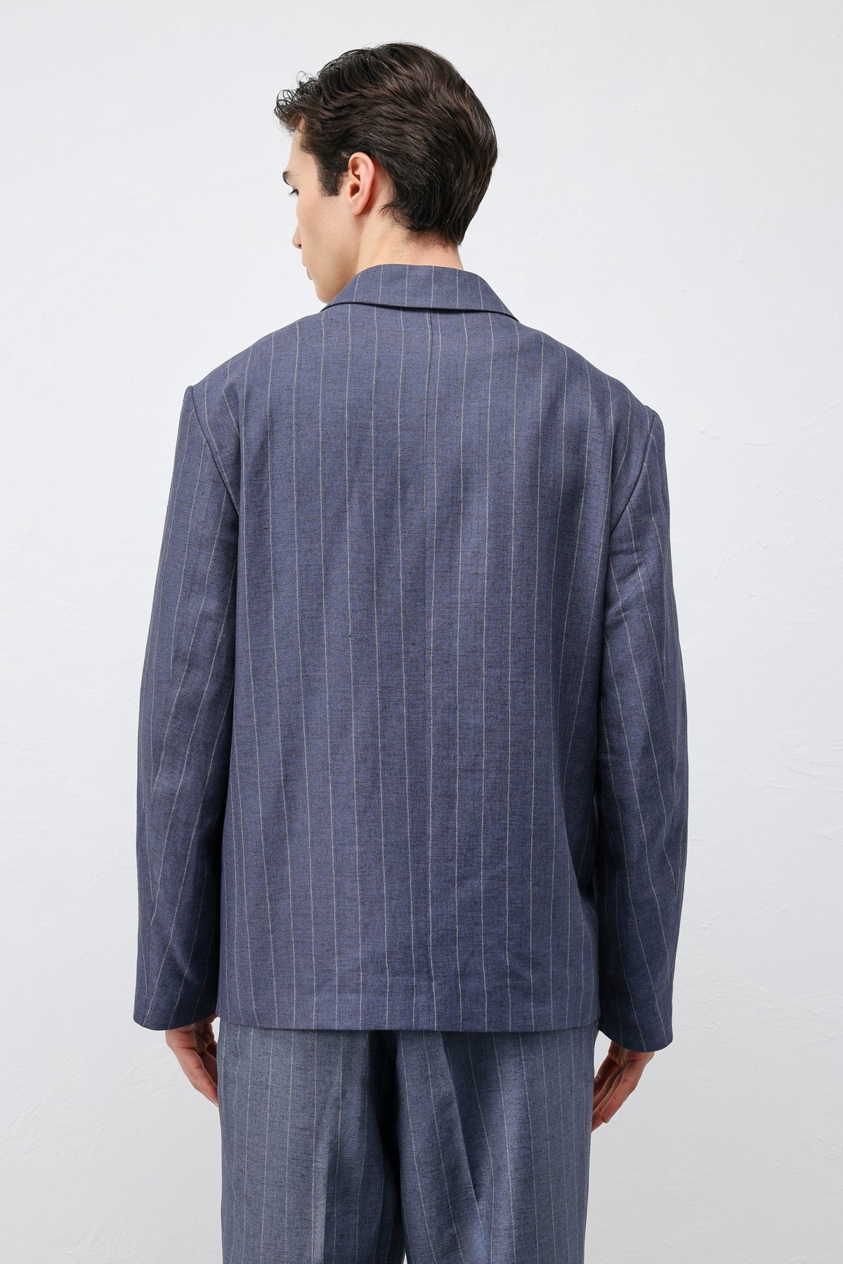 Antioch Linen-Blend Striped Men's Blazer Jacket