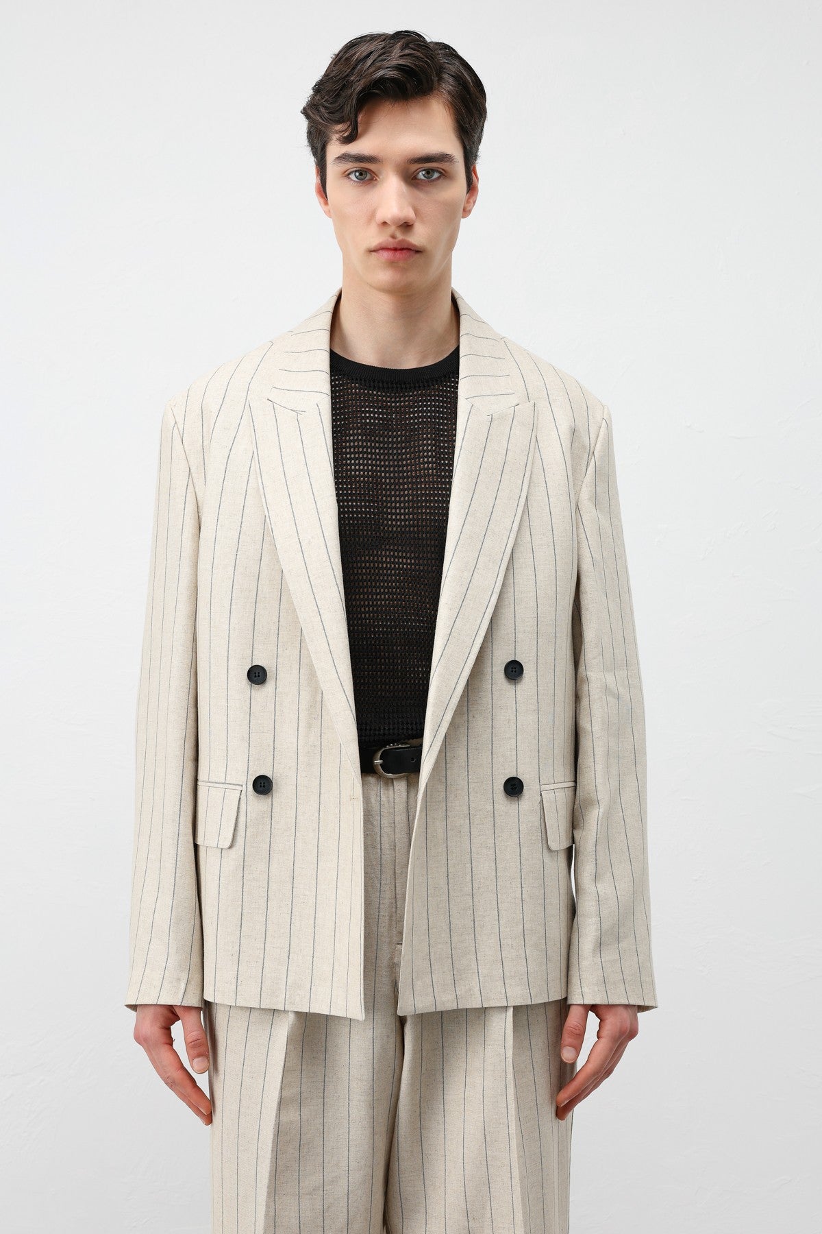 Antioch Linen-Blend Striped Men's Blazer Jacket